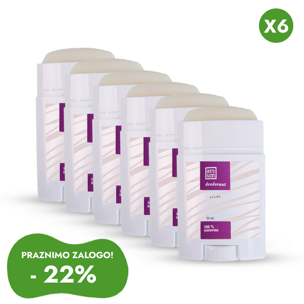 Naravni deodorant Sivka - Polletni paket (X6)
