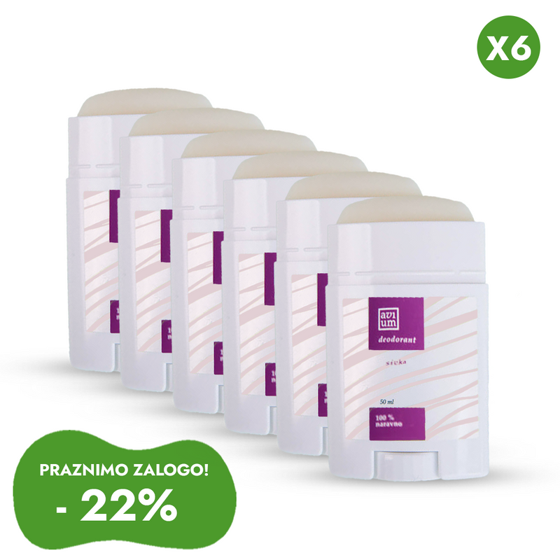 Naravni deodorant Sivka - Polletni paket (X6)